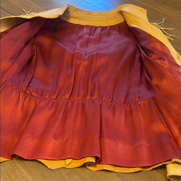 Embroidered Fringe Leather Jacket with beautiful bead work - Picture 8 of 13